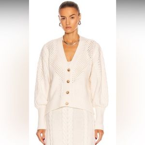 JONATHAN SIMKHAI Jayne Cardigan in White. Medium size